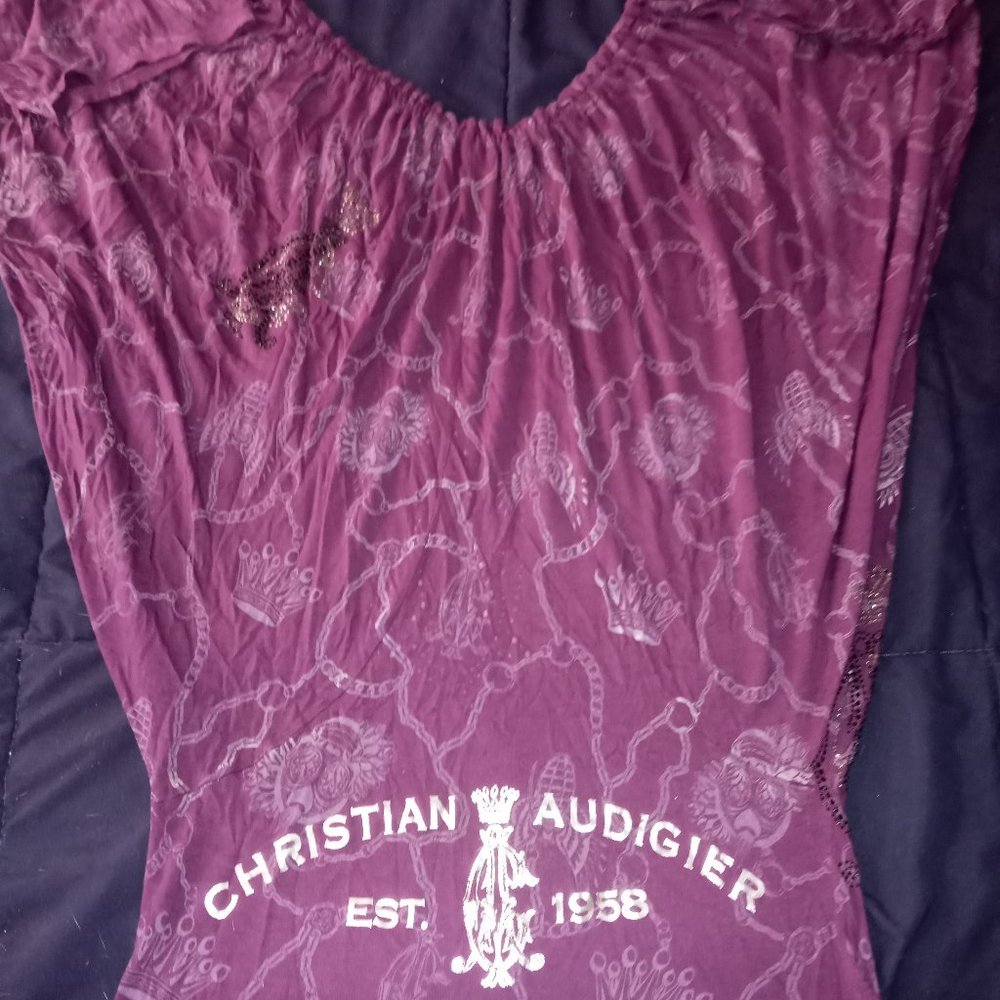 Christian Audigier Batwing top (M-L)